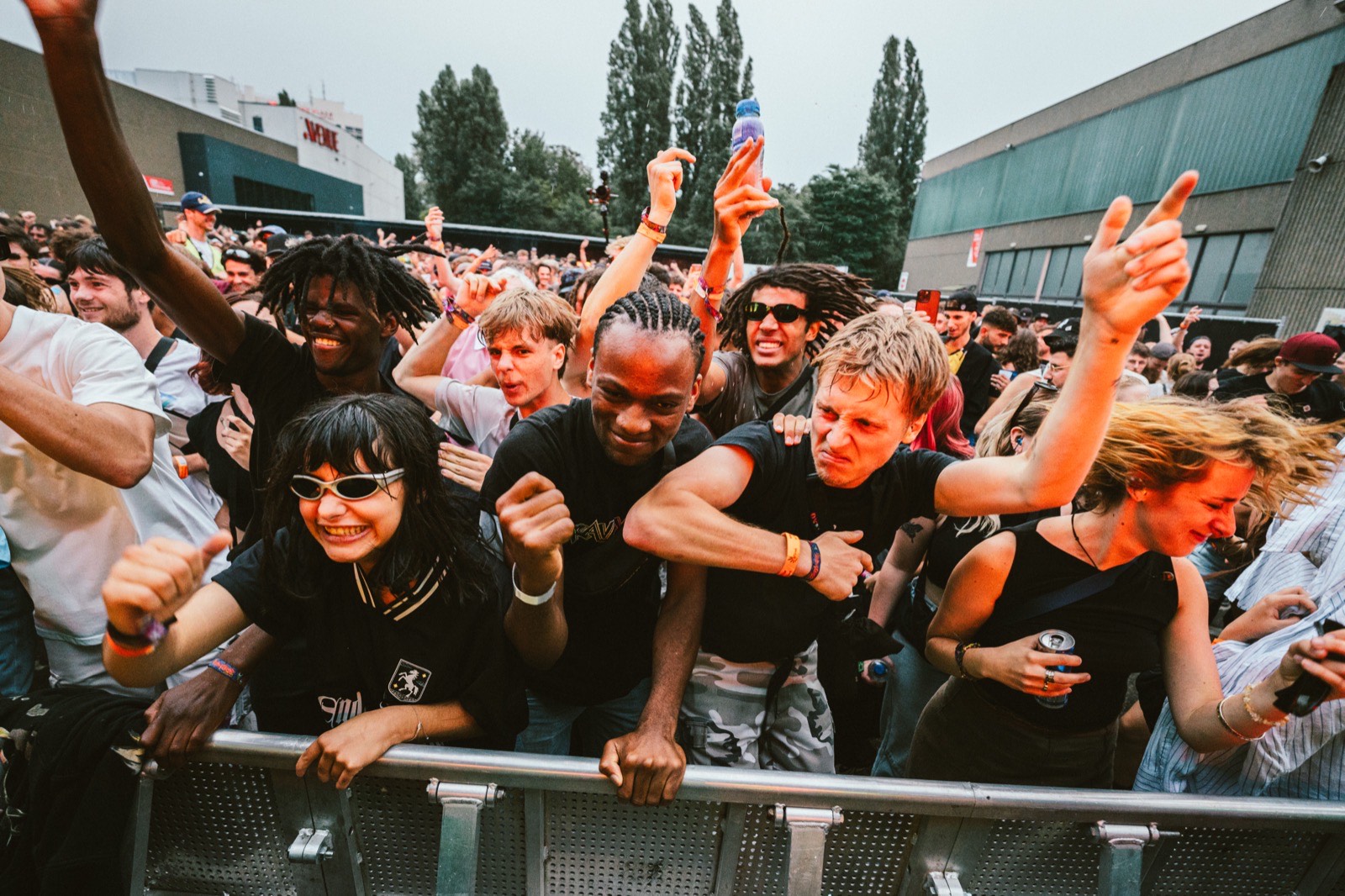 Front-row crowd portrait